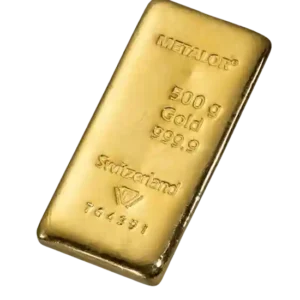 500 Gram Metalor Cast Gold Bar