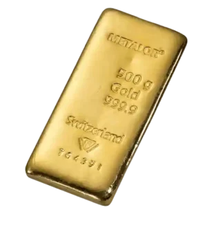 500 Gram Metalor Cast Gold Bar