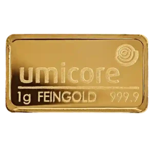 1 Gram Umicore Minted Gold Bar
