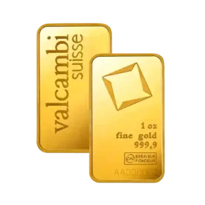 1 Ounce Valcambi Minted Gold Bar
