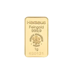 1 Gram Heraeus Minted Gold Bar