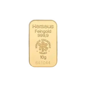 10 Gram Heraeus Minted Gold Bar