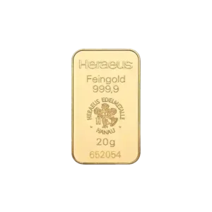 20 Gram Heraeus Minted Gold Bar