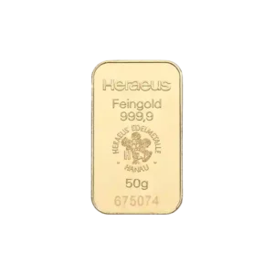 50 Gram Heraeus Minted Gold Bar