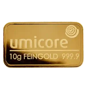 10 Gram Umicore Minted Gold Bar