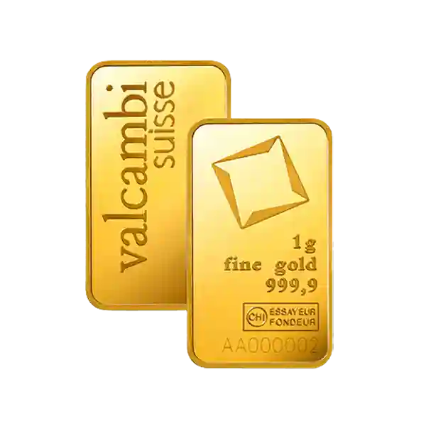 1 Gram Valcambi Minted Gold Bar