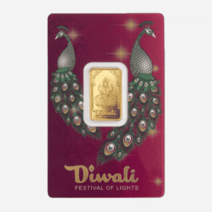 5 Gram PAMP Diwali Lakshmi & Peacocks Pure Gold Bar