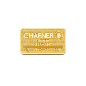 2 Gram C.Hafner Minted Gold Bar