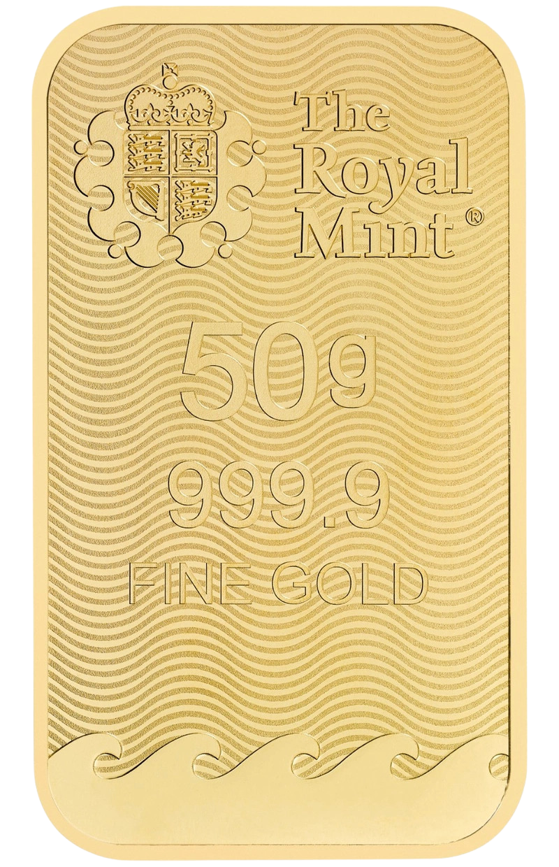 50 Gram Royal Mint Britannia Minted Gold Bar - Image 4