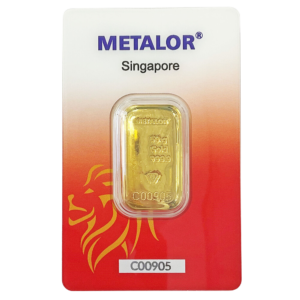 50 Gram Metalor Singapore Cast Gold Bar