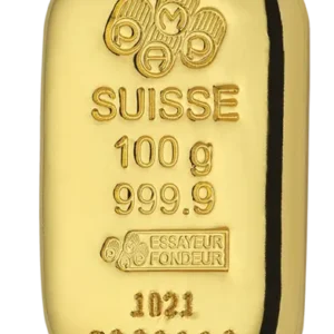 100 Gram PAMP Cast Gold Bar