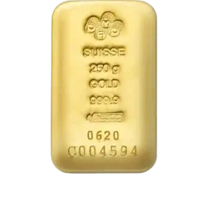 250 Gram PAMP Cast Gold Bar