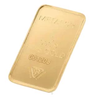 1 Gram Metalor Minted Gold Bar