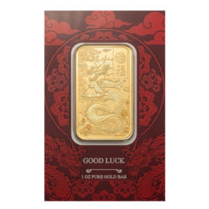 1 Ounce PAMP Good Luck Yellow Dragon Pure Gold Bar