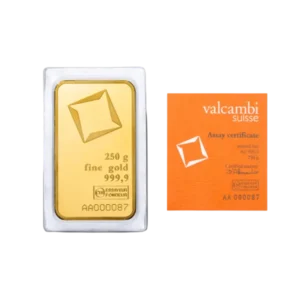 250 Gram Valcambi Minted Gold Bar