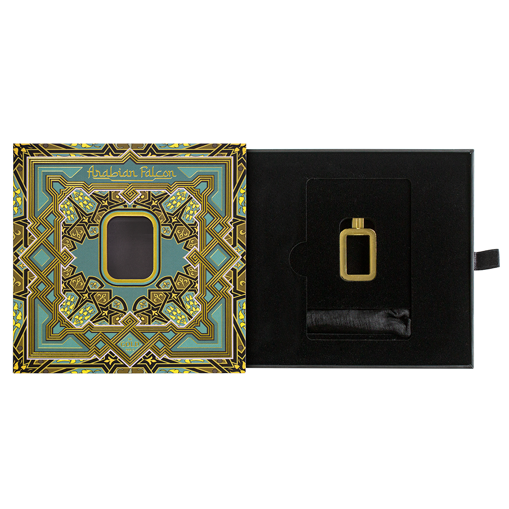 5 Gram PAMP Arabian Falcon Pure Gold Bar with Pendant Frame - Image 4