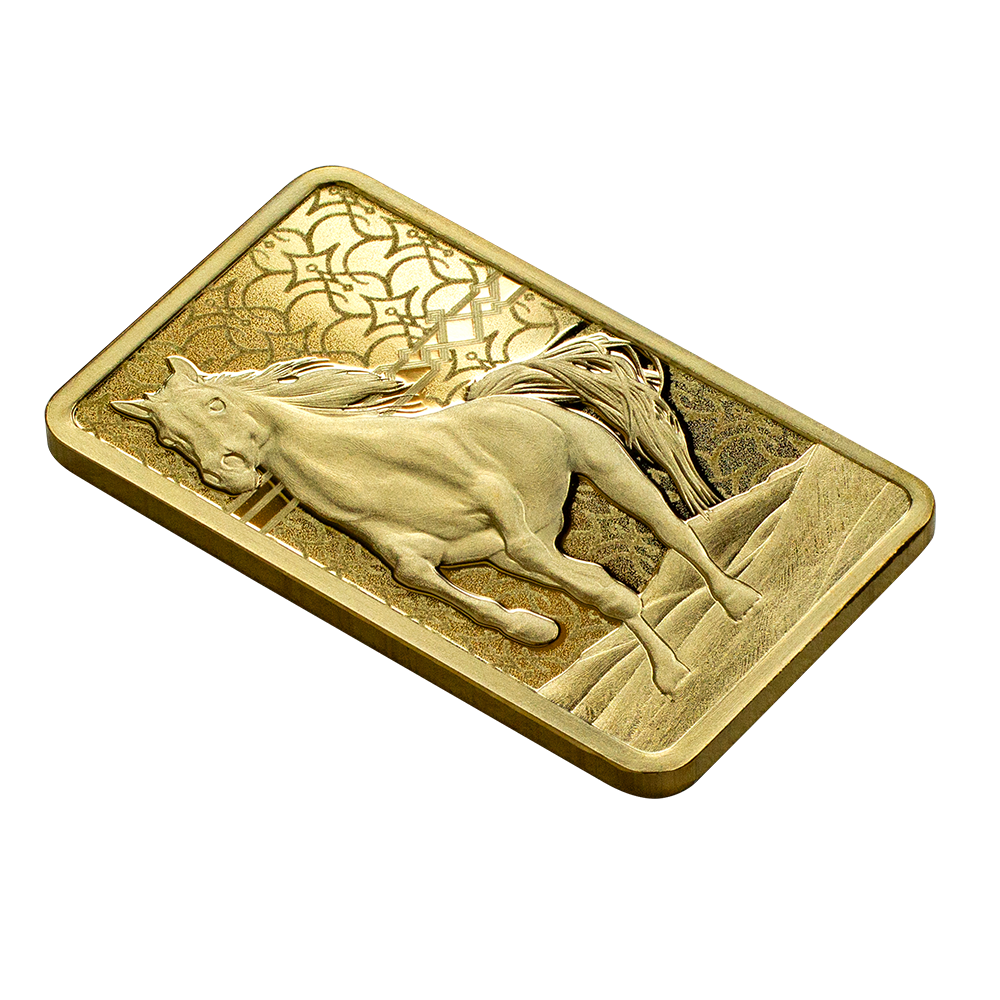 5 Gram PAMP Arabian Horse Pure Gold Bar - Image 3