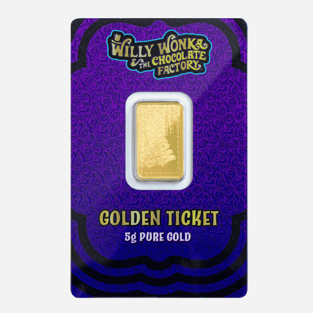 5 Gram 24 Carat PAMP Willy Wonka Pure Gold Bar