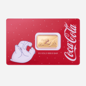 5 Gram PAMP Coca-Cola Holiday Polar Bears Pure Gold Bar