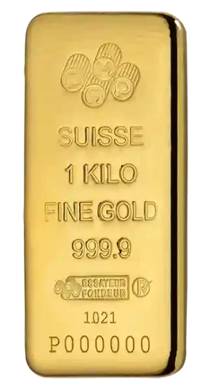 1000 Gram 1KG PAMP Cast Gold Bar