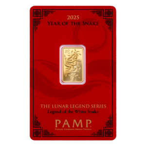 5 Gram PAMP 2025 Lunar Year of the Snake Pure Gold Bar